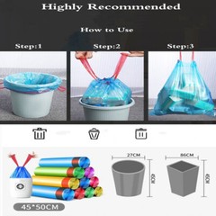 4 Gallon Trash Bags Drawstring Ultra Strong Tall Kitchen Trash Bags 75 Count