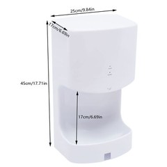 1200W Wall Mounted Automatic Hand Dryer Commercial High Speed Hot Air Wiper USA