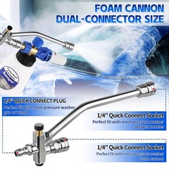 Boltigen Pressure Washer Foam Cannon with Dual Connector, 1L Thick 1 liter