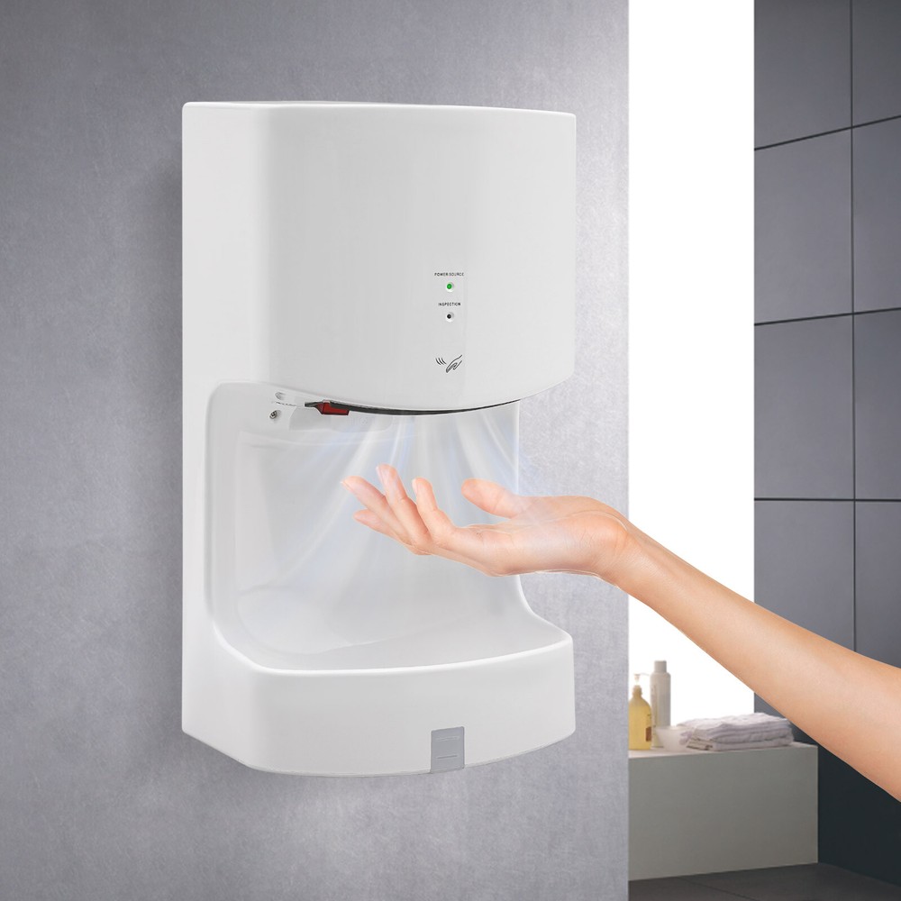 Automatic Wall Mounted Hand Dryer Electric Jet Hand Dryer with Drip Tray 1000 W