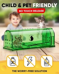 Motel Mouse Humane Traps No Kill Live Catch and Regular Green 4 Pack