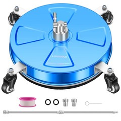 LidoDola 16” Pressure Washer Surface Cleaner with 4 16 INCH BLUE, silvery
