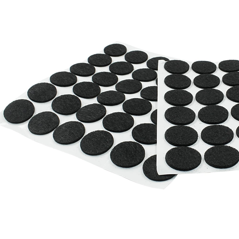 Bivethoi 180pcs Self-Stick Round Felt Furniture 0.7″ 180 pcs, Black