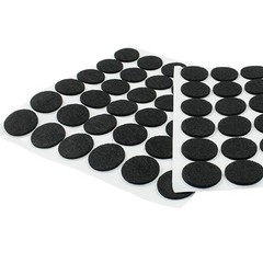 Bivethoi 180pcs Self-Stick Round Felt Furniture 0.7″ 180 pcs, Black