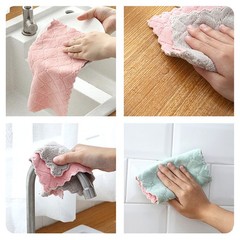 12 Pack Kitchen Towels Quick Dry Washcloths, Coral Velvet Small, Colorful