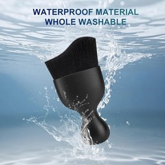 2-Piece Car Interior Detailing Brush Set with Soft Bristles for D Color: Black