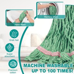 KeFanta 60 Inch Loop-End String Mop Heavy Duty Commercial Mops for Floor Clea…