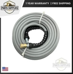 85.238.115 BE 3/8″ x 100′ Gray Non Marking Rubber Pressure Washer Hose 4000PSI