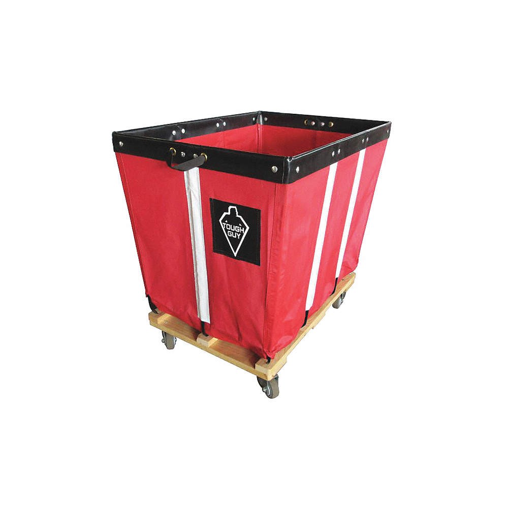 TOUGH GUY 33W307 Basket Truck,10 Bu. Cap.,Red,36 In. L 33W307