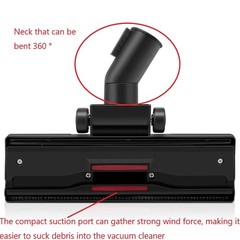 AOMUCH Vacuum Cleaner Floor Brush Tool, 1.25″ Inner Diameter：1.25inch, Black