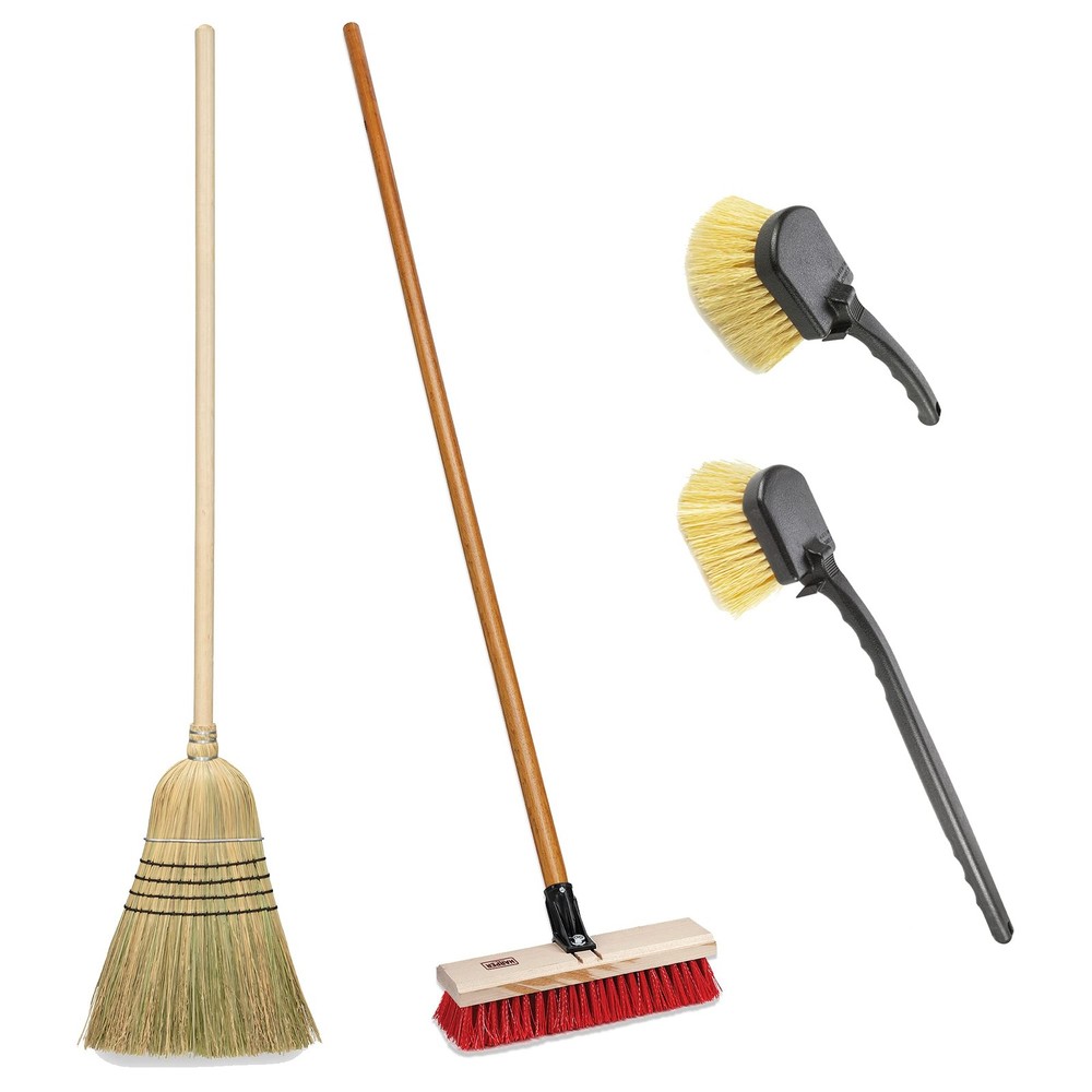 Harper 37518100 Deck/Patio Cleaning Set 60 In. Handle Deck Brush Heavy Duty