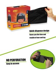 Besli 8 Gallon Black Drawstring Trash Bag Garbage Bag Trash Can Liner0.9 Mil90
