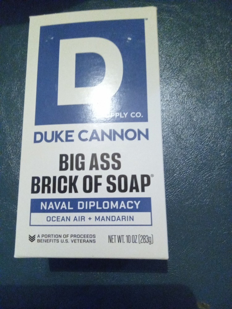 DUKE CANNON Big Ass Brick of Soap, Naval Diplomacy, Ocean Air+ Mandarin, 10 oz.