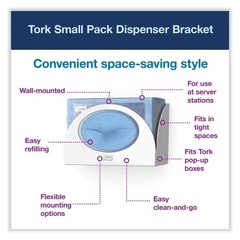 Tork 655300 8.42 in. x 4.22 in. x 5.74 in. Small Bracket Wiper Dispenser WT New