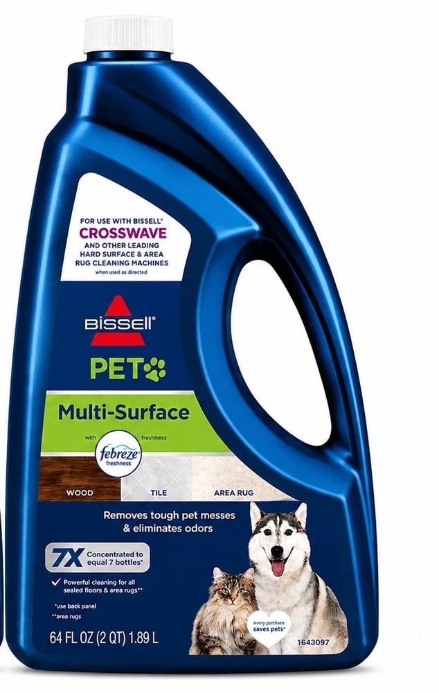 BISSELL 22951 Pet Multi-Surface Cleaner w/ Febreze 64 oz for CrossWave Models