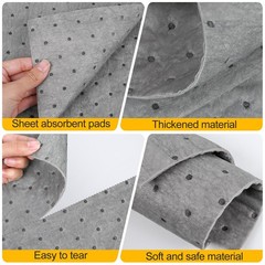 100 Pcs 10×13 Inch Oil Absorbent Pads for Automotive Workshop Spill Control
