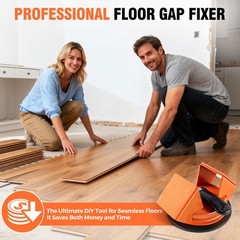 Floor Gap Fixer Tool for Laminate, LVP, Vinyl Plank & Engineered Black Orange