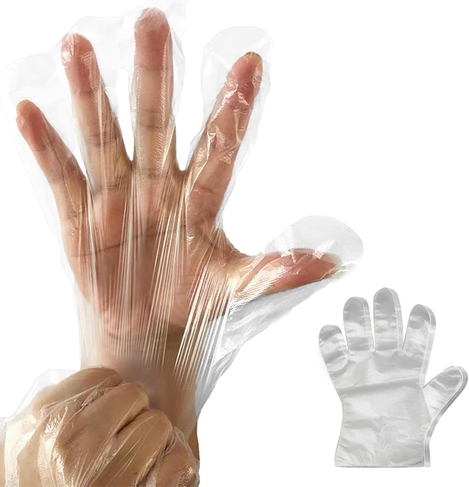 400 PCS Disposable Plastic Gloves Cleaning Gloves Household Food Safe,