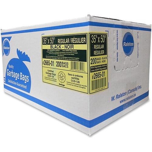 Ralston Black Regular-Strength Industrial Bags 266501
