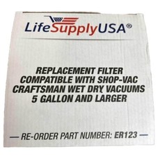 New Filter Wet/Dry Vacuum Replacement Cartridge ShopVac 5 Gallon ER123