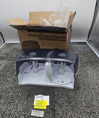 San Jamar R3600TBK VersaTwin Tissue Dispenser Classic Transparent Blk Pearl