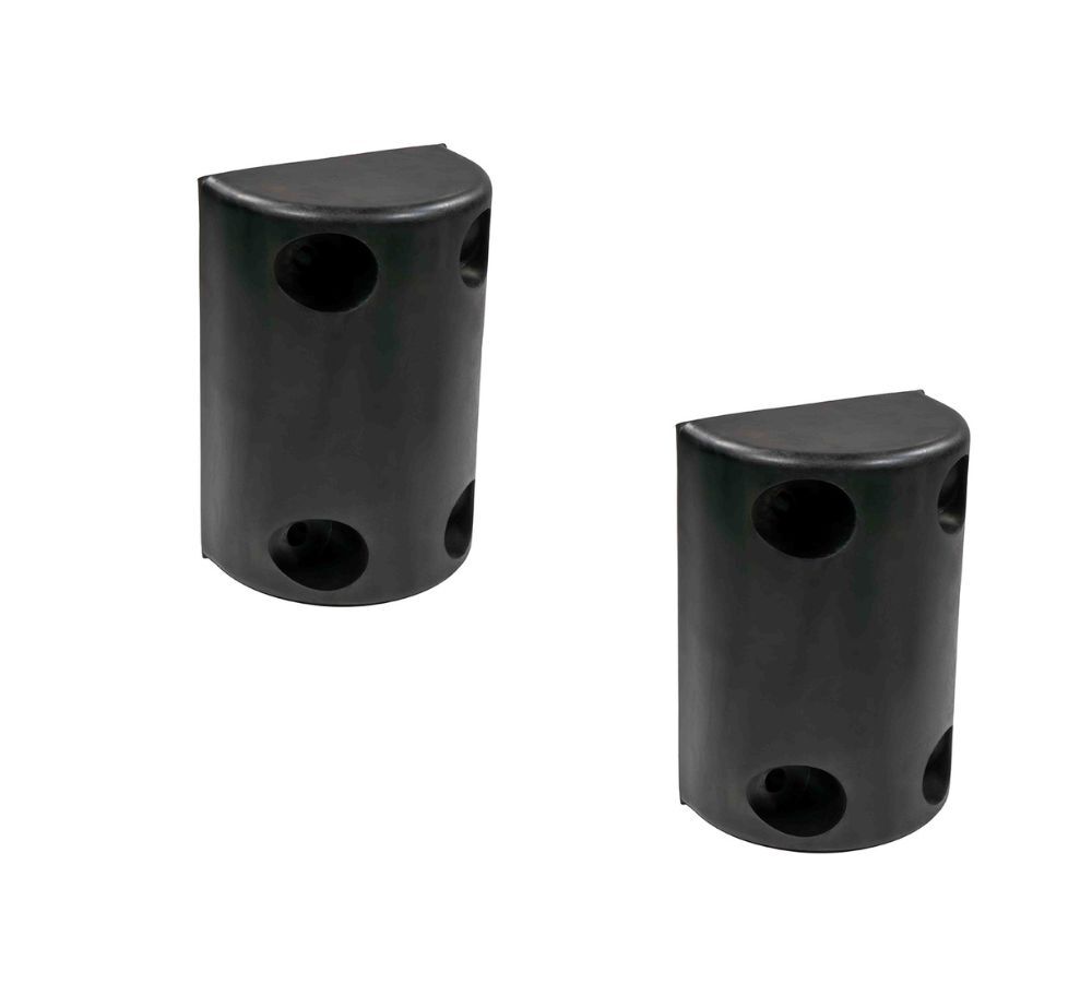 2Pk 8″x5-1/4″x3-1/2″ Rubber Dock Bumper with 4 Hole Impact Resistant Half-Oval