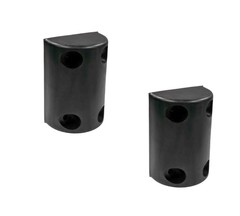 2Pk 8″x5-1/4″x3-1/2″ Rubber Dock Bumper with 4 Hole Impact Resistant Half-Oval