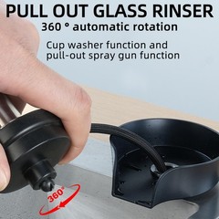 Automatic Glass Washer & Cup Rinser, 360-Degree Rotating Spout Sink Accessory…
