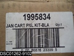 1995834 Rubbermaid Janitor Cart Panel Black 2 Piece Set