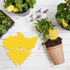 Fruit Fly Traps Indoor Fungus Gnat Trap 48PCS for Plants Yellow 48PCS,