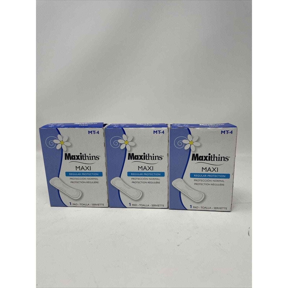 HOSPECO MT4 Maxithins #4 Vended Sanitary Napkins Lot Of 3 Pads
