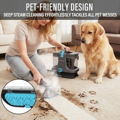 Portable Carpet Cleaner Machine with Steam and Heating Techology,18Kpa Powerf…