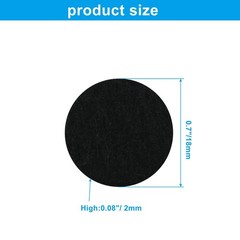 Bivethoi 180pcs Self-Stick Round Felt Furniture 0.7″ 180 pcs, Black
