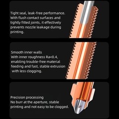 4PCS Quick-Swap Nozzle Kit for K2 SE, K1C, Ender 3 V3, 3D Printer Copper…