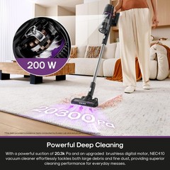 Eurekacordless Vacuum – 50 Min Runtime For Large Homes 5.5 Lbs Lightweight