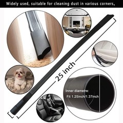 12PCS Universal Vacuum Attachment Kit Wet Dry Plastic 12PCS, Black