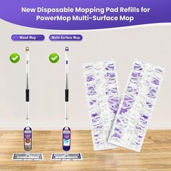 20 Pack Power Mop Pad Refills for Swiffer PowerMop Multi-Surface Mop, Powermo…