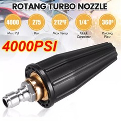 1/4″ High Pressure Washer Rotating Turbo Nozzle Spray Tip 4000 PSI Quick