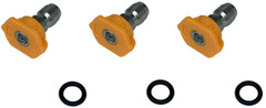 3PK Pressure Washer 1/4 QC Nozzle Tips, 15°, Yellow, 8 GPM (6 Month Warranty)