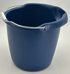 (6 PK) NEW Rubbermaid Commercial 15 Qt 14.2″ L Roughneck Blue Bucket Pour Spout