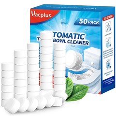 Vacplus Toilet Bowl Cleaner Tablets 50 PACK, 1 Count (Pack of 50), White