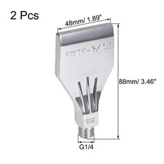 uxcell Flat Nozzle G1/4 Male 88 x 48 x 14mm / 3.46 x 1.89 x 0.55″ (L*D)