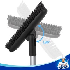 MR.SIGA Heavy Duty Grout Scrub Brush with Long Handle, Shower Floor Scrubber …
