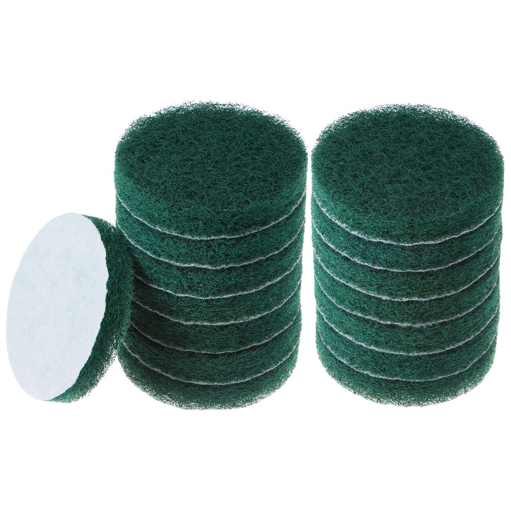 15pcs Drill Power Brush 4″ Tile Scrubber Scouring Pad, 180-240 Grit