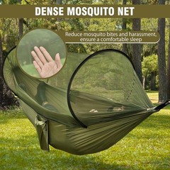 Camping Hammock with Mosquito Net, Lightweight Portable Double & Single Hammock