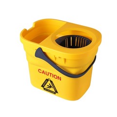 Yocada Commercial Mop Bucket with Wringer Portable Collapsible Plastic Yellow
