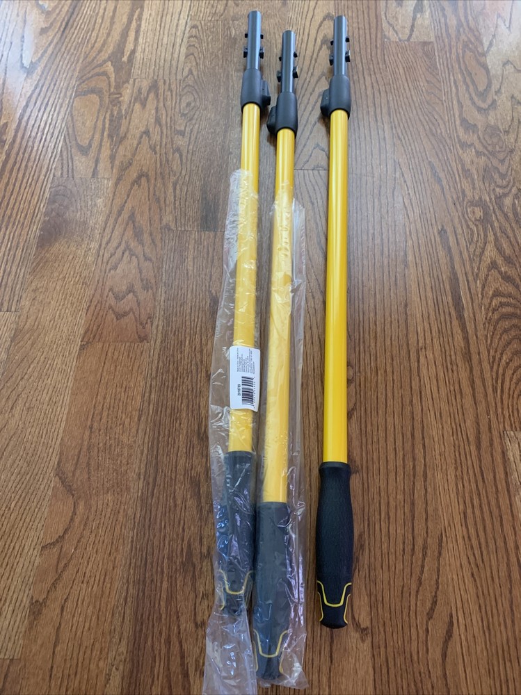 Rubbermaid 2018789 Maximizer Yellow Extendable Quick Change Handle 35-1/2″ Lot 3