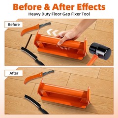 Floor Gap Fixer Tool for Laminate Vinyl Wood Flooring Repair Kit, Orange