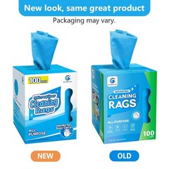 GLIMGLINT Shop Towels, 100 Pack Blue Reusable Paper Towels, Lint-Free, Ultra …