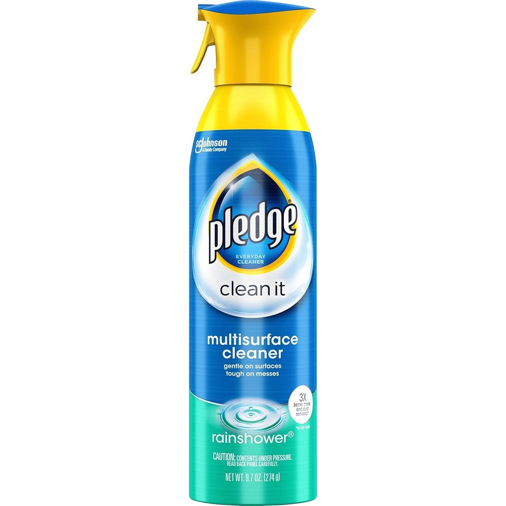 Pledge Multi-Surface Cleaner with Glade Rainshower (Aerosol, 9.7-OZ),pack of 6
